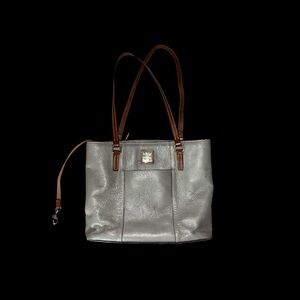 Gray Leather Dooney & Bourke Tote Bag